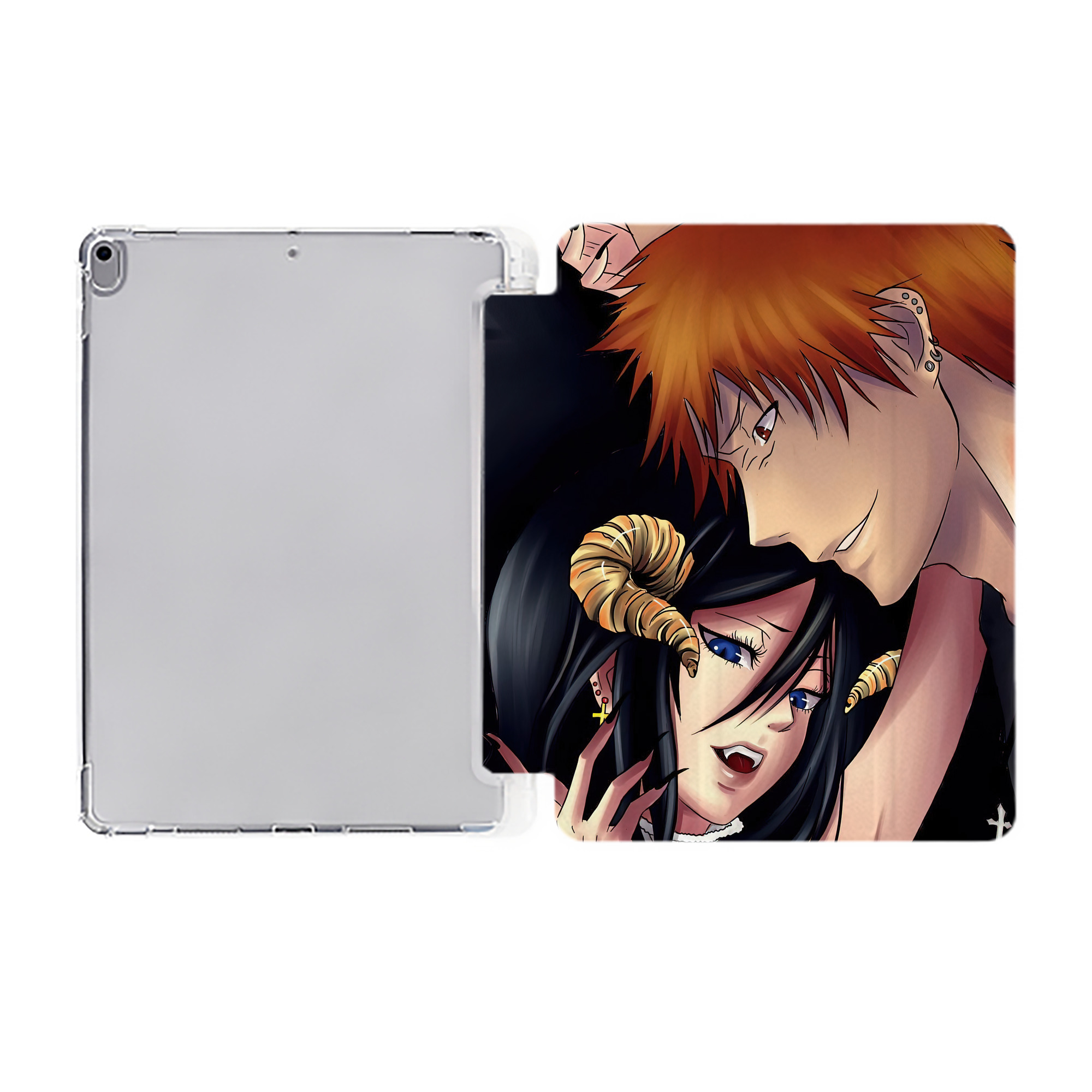 （画像用） ブリーチ BLEACH IPad ケース ペン収納付き 三つ折りスタンド PUレザー×シリコン 対応機種9.5/10.5/10.9インチ
